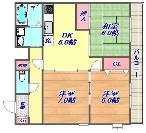 ハイム屋敷本の物件間取画像